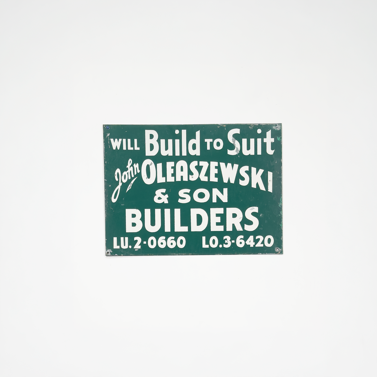 Original Ace Hardware painted metal parking sign, companion