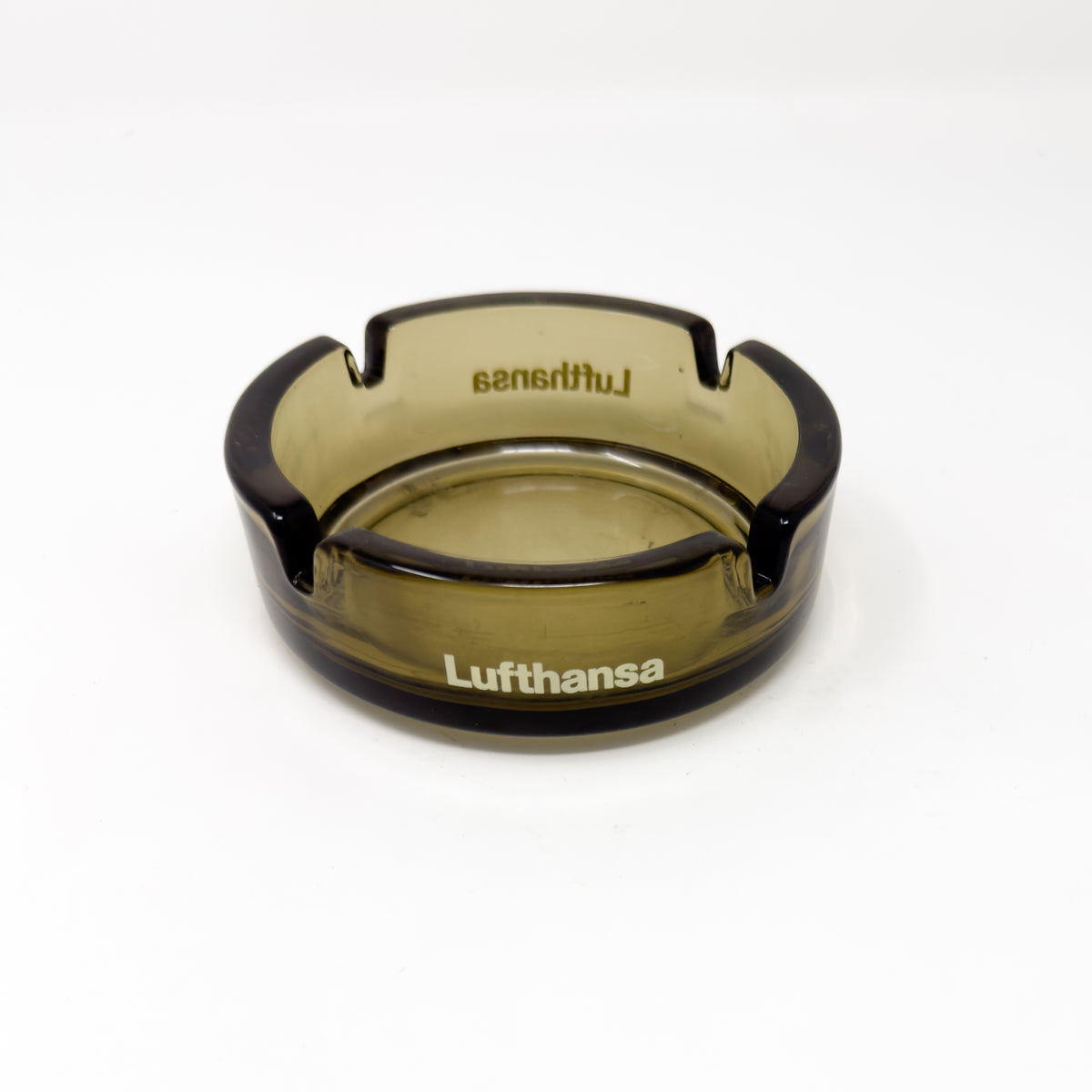 Lufthansa Grey Glass Ashtray