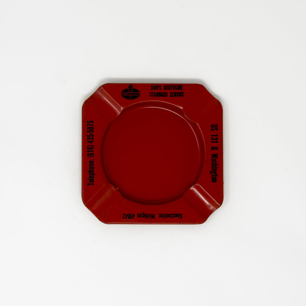 Standard ‘Don’s Northside’ Red Tin Litho Ashtray