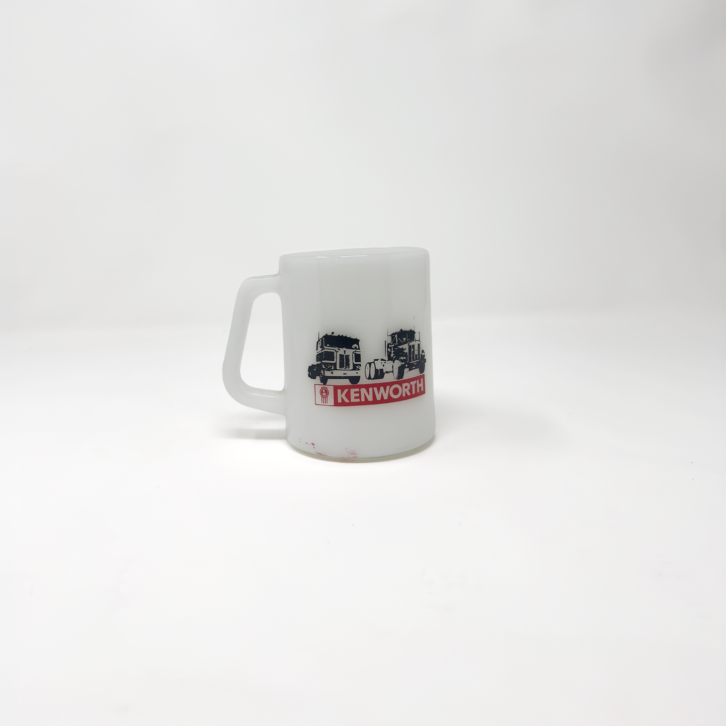 Federal Glass Kenworth Truck Milk Glass Mug