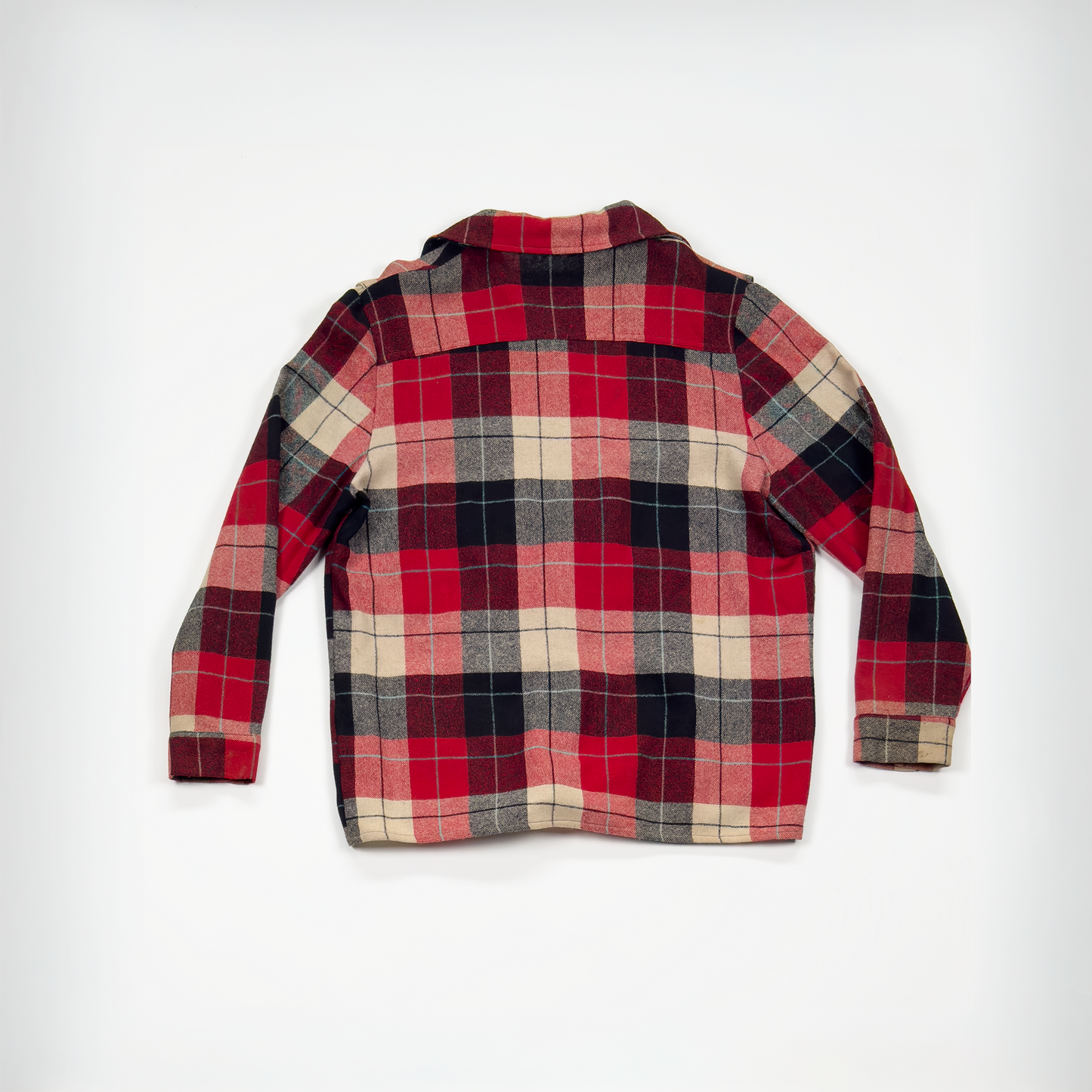 1950s Shadow Plaid Wool Shirt