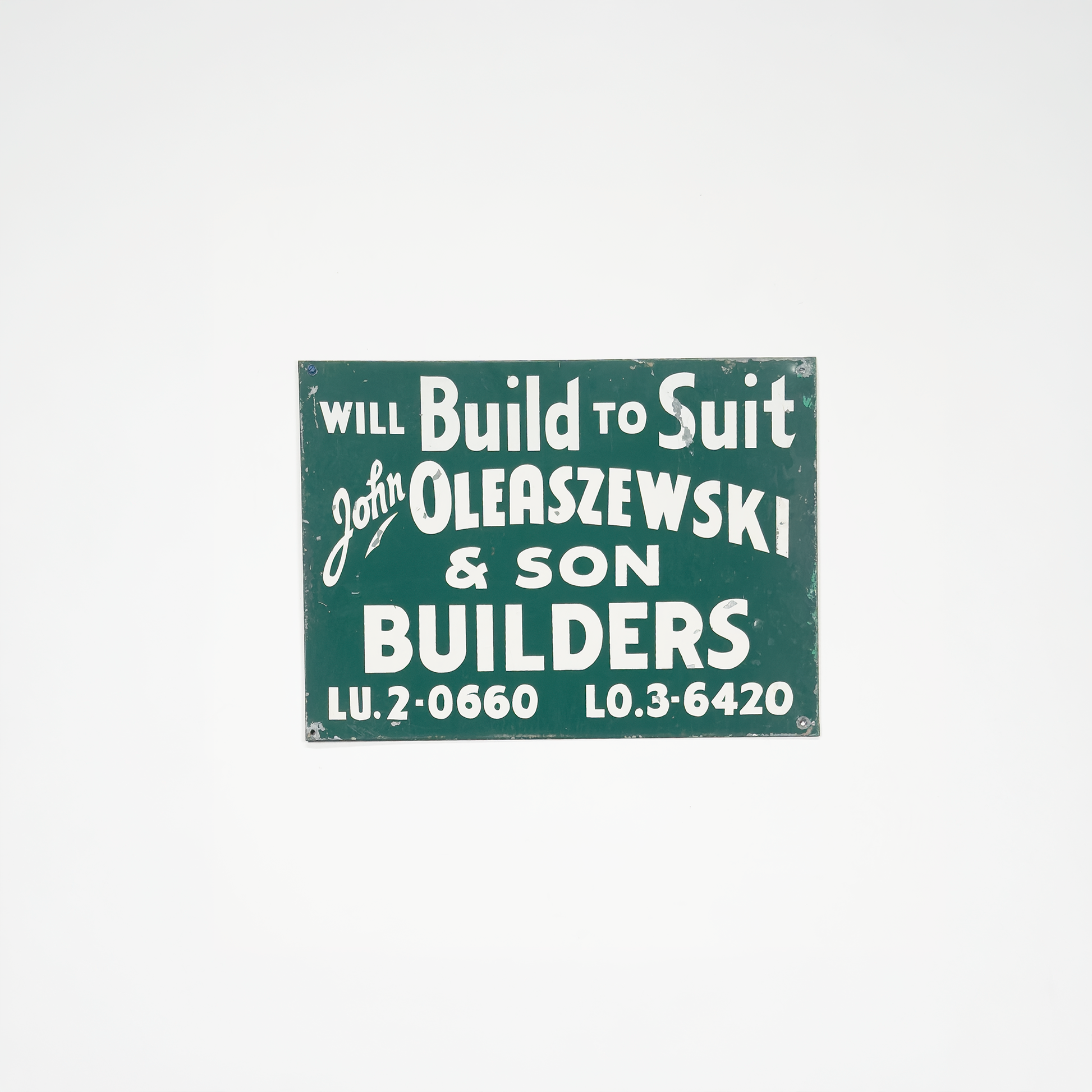 Original Ace Hardware painted metal parking sign, companion