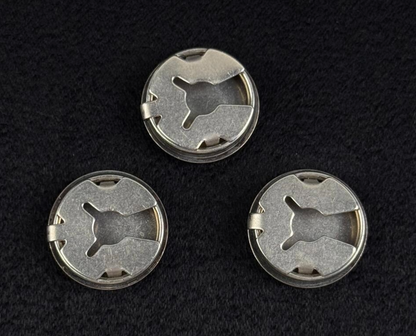 Zuni-Style Sterling Silver Sunface Button Covers (Set of 3)