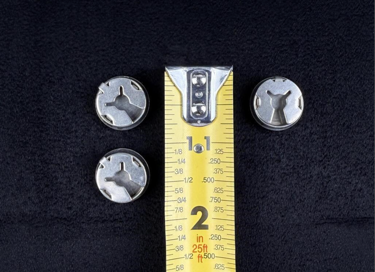 Zuni-Style Sterling Silver Sunface Button Covers (Set of 3)