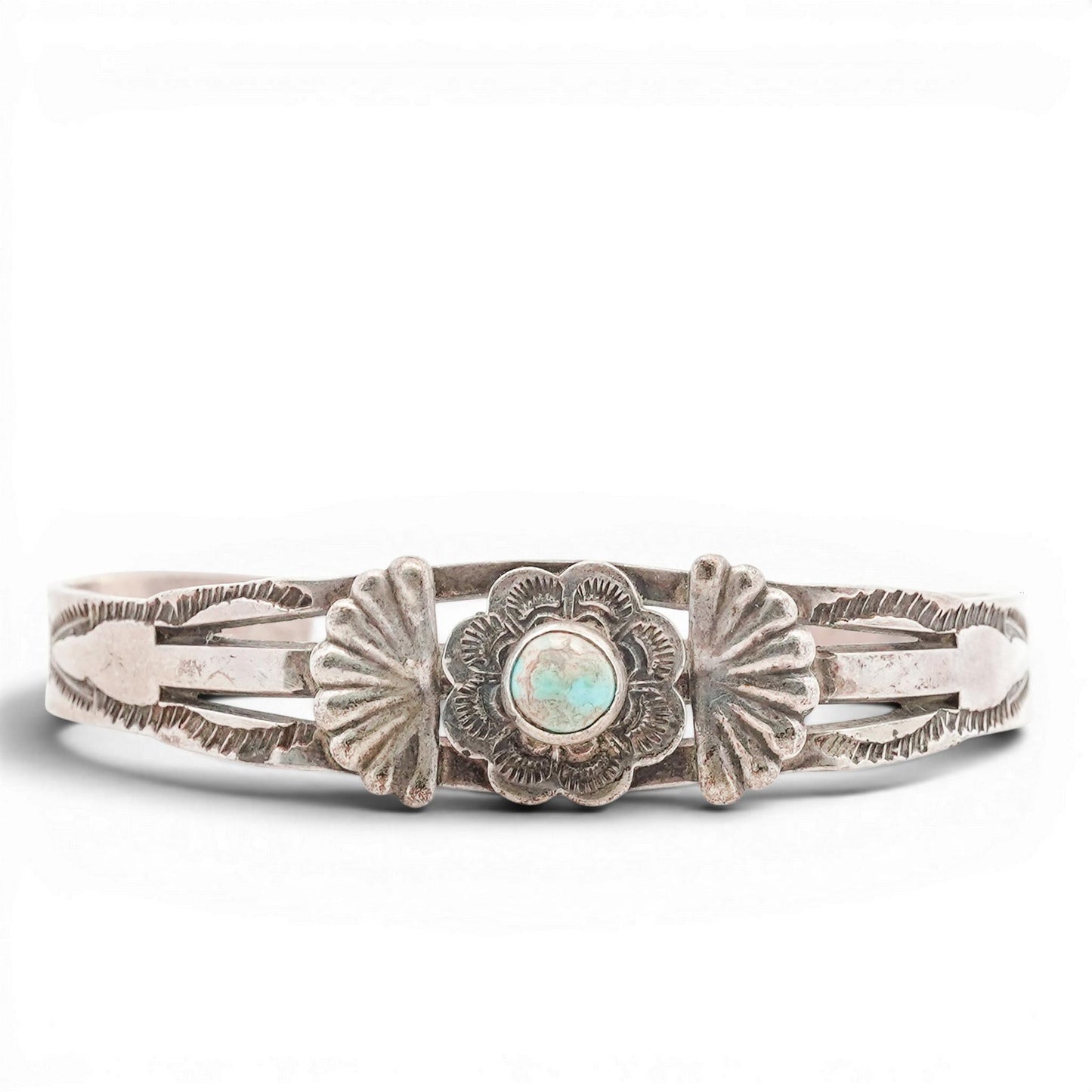 1970s–80s Navajo Sterling Silver & Turquoise Cuff