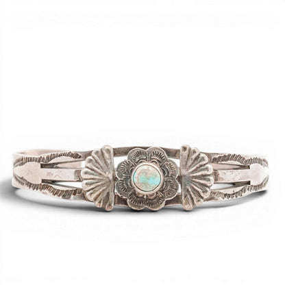 1970s–80s Navajo Sterling Silver & Turquoise Cuff