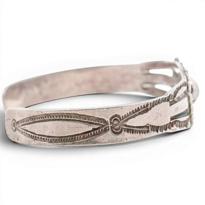 1970s–80s Navajo Sterling Silver & Turquoise Cuff
