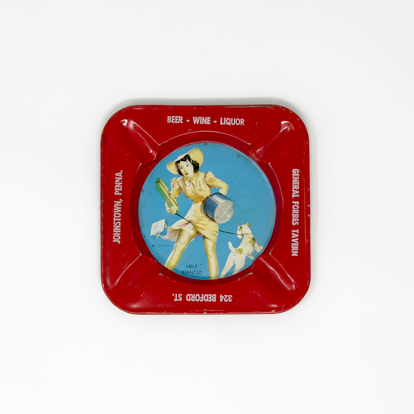 General Forbes Tavern Pin-Up Tin Ashtray