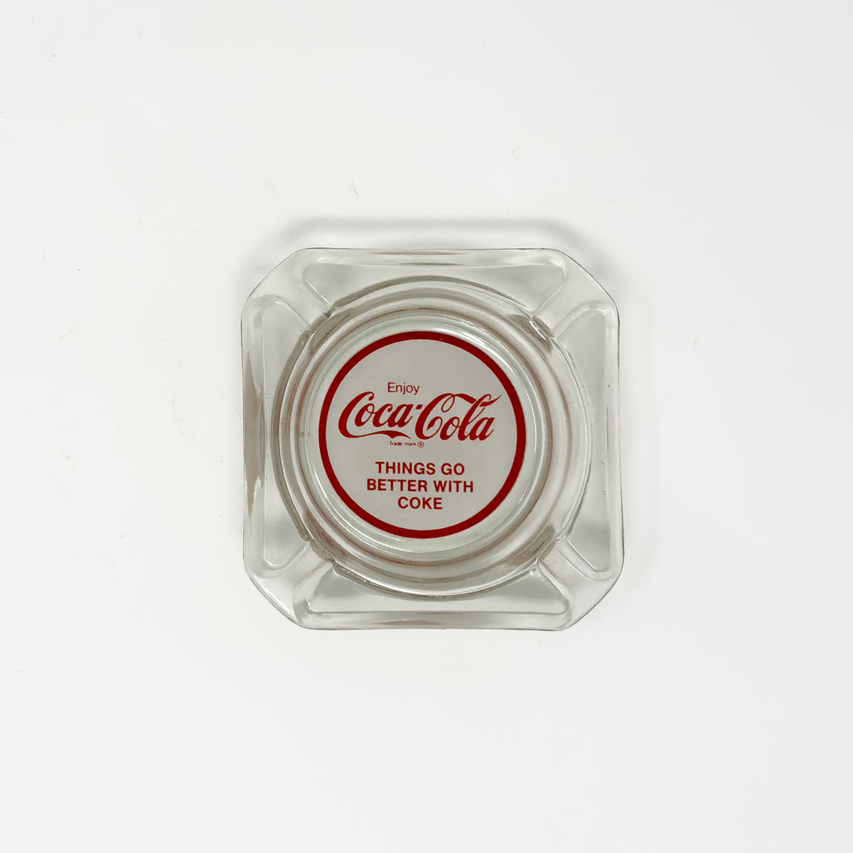Coca-Cola ‘Things Go Better With Coke’ Glass Ashtray