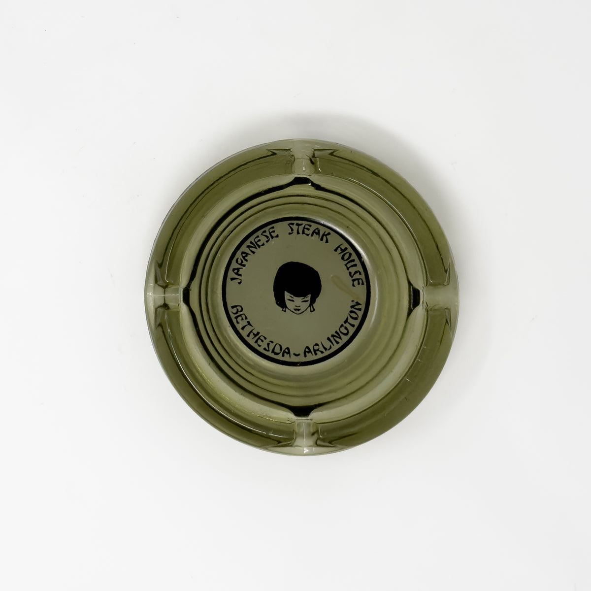Japanese Steak House Grey Glass Ashtray