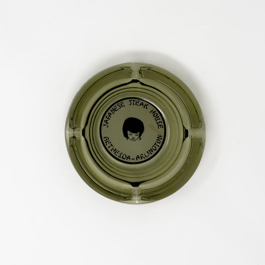 Japanese Steak House Grey Glass Ashtray
