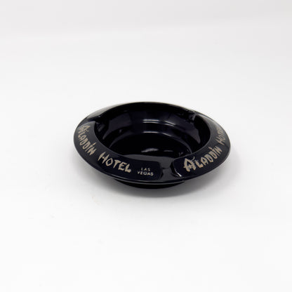 Aladdin Hotel Las Vegas Black Ceramic Ashtray