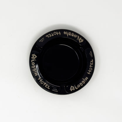 Aladdin Hotel Las Vegas Black Ceramic Ashtray