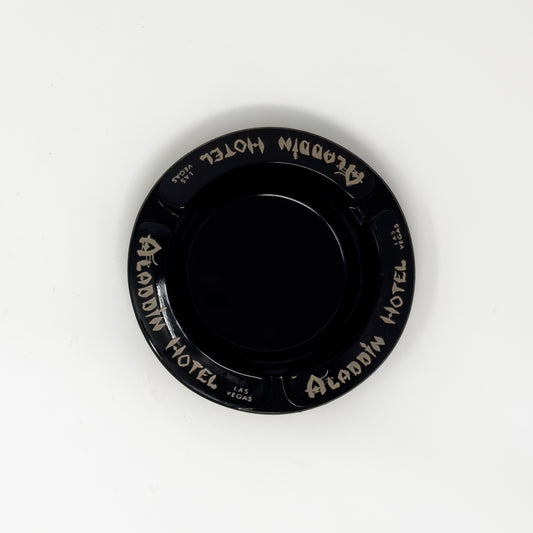 Aladdin Hotel Las Vegas Black Ceramic Ashtray