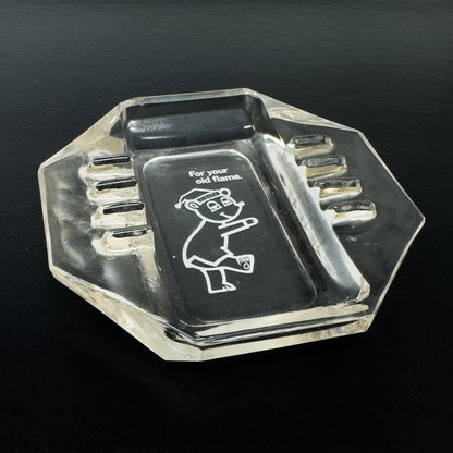 ‘For Your Old Flame’ Comfort Inn Motel Glass Ashtray
