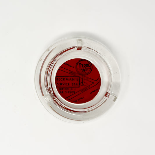 Tydol / Beckman’s Service Station Glass Ashtray