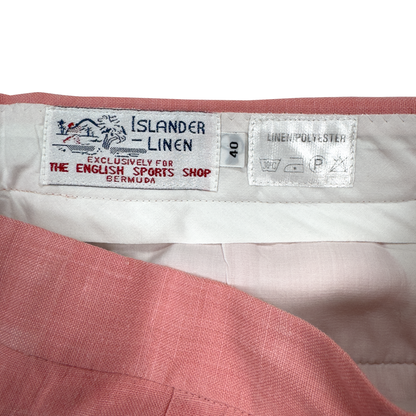 Islander Linen Bermuda Shorts — Pink, English Sports Shop (Bermuda)