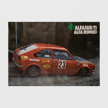1970s–80s Alfa Romeo 'Alfasud TI' Dealership Poster | Vintage Italian Automotive Art