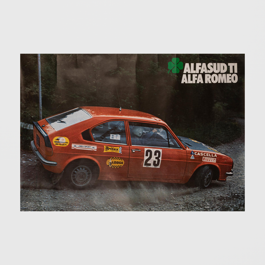 1970s–80s Alfa Romeo 'Alfasud TI' Dealership Poster | Vintage Italian Automotive Art