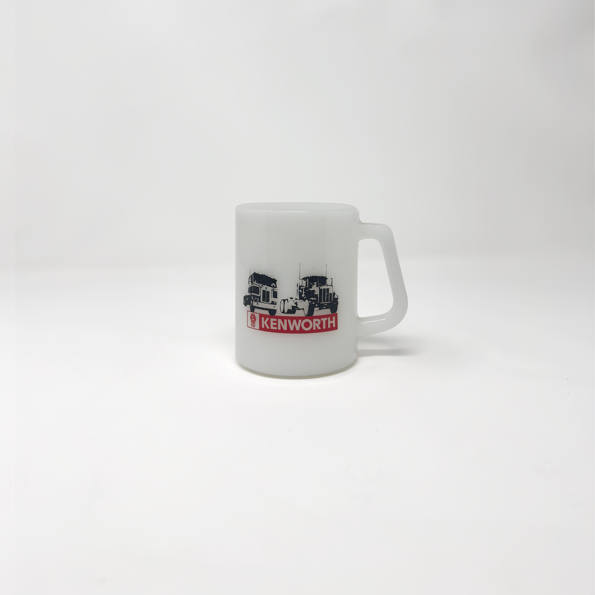 Federal Glass Kenworth Truck Milk Glass Mug