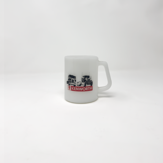 Federal Glass Kenworth Truck Milk Glass Mug