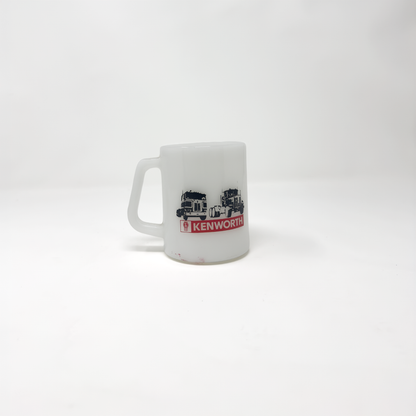 Federal Glass Kenworth Truck Milk Glass Mug