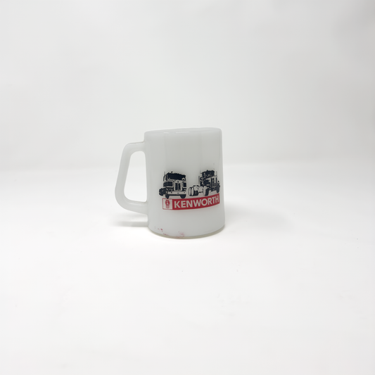 Federal Glass Kenworth Truck Milk Glass Mug
