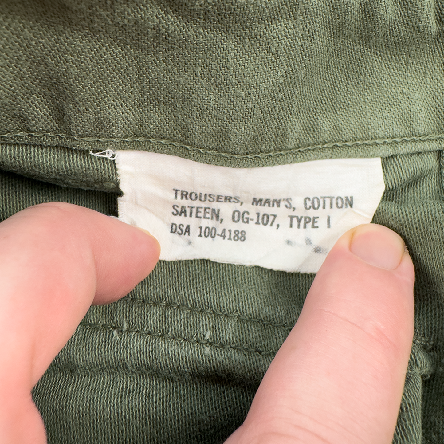 Vietnam-Era US Army OG-107 Utility Trousers