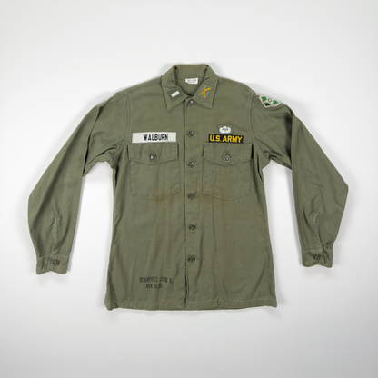 Vietnam-Era US Army OG-107 Utility Shirt — 3rd Infantry Division