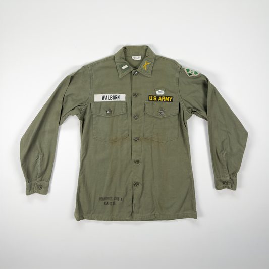 Vietnam-Era US Army OG-107 Utility Shirt — 3rd Infantry Division