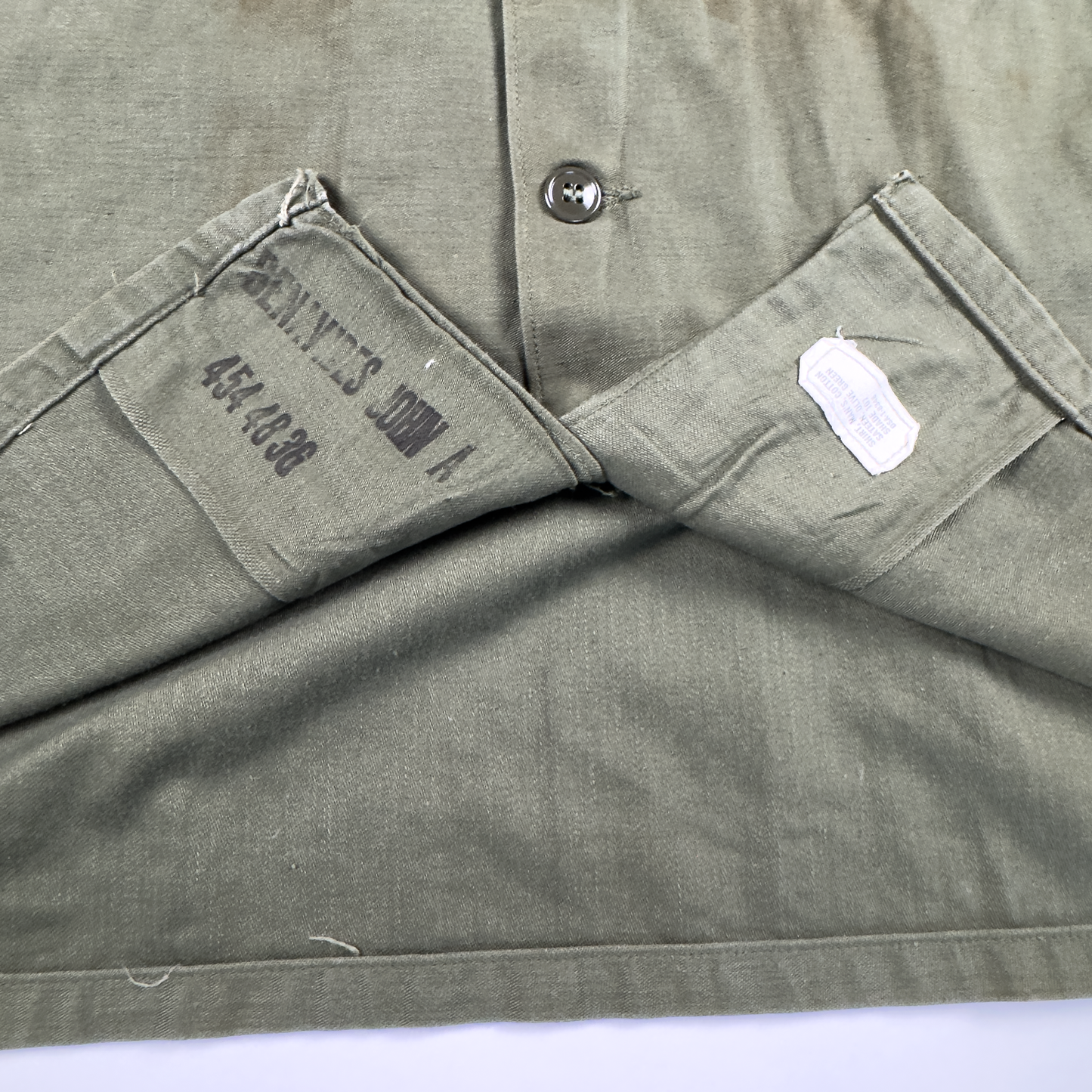 Vietnam-Era US Army OG-107 Utility Shirt — 3rd Infantry Division