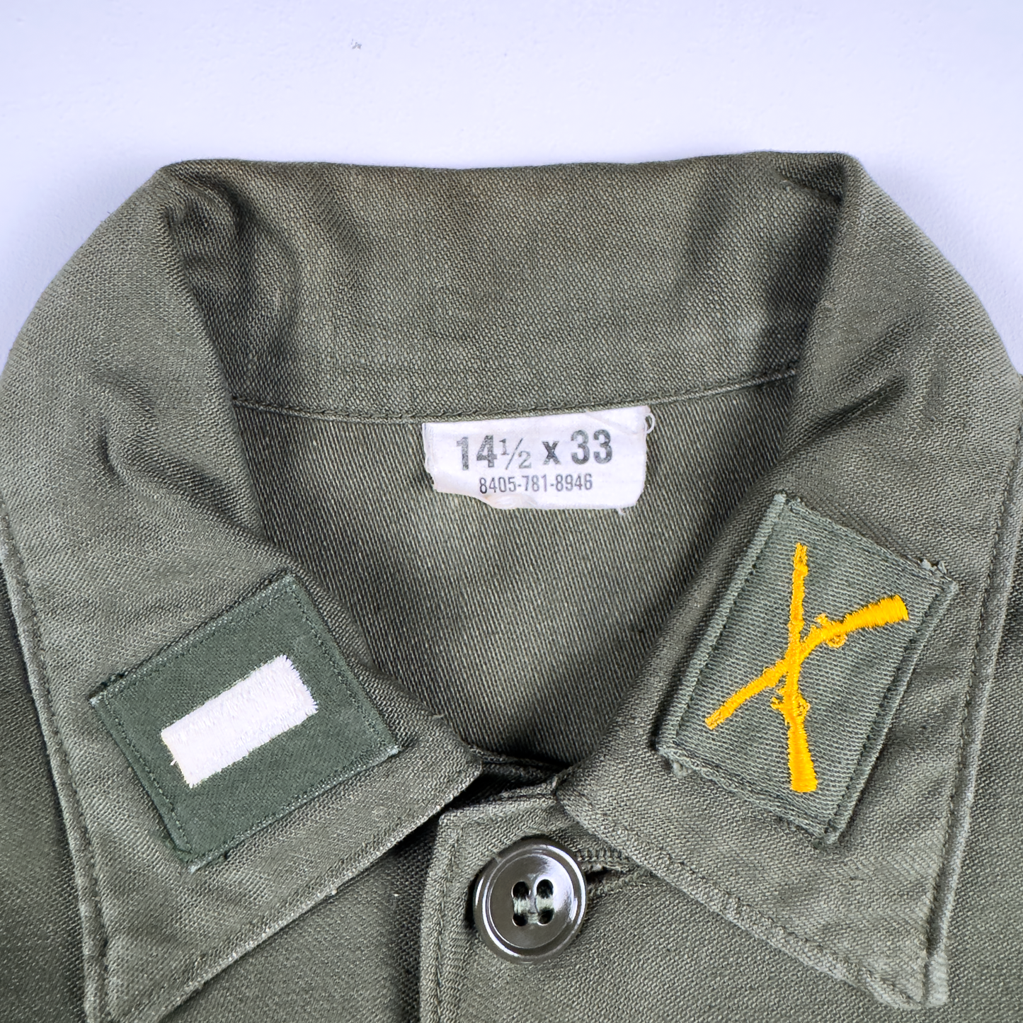 Vietnam-Era US Army OG-107 Utility Shirt — 3rd Infantry Division