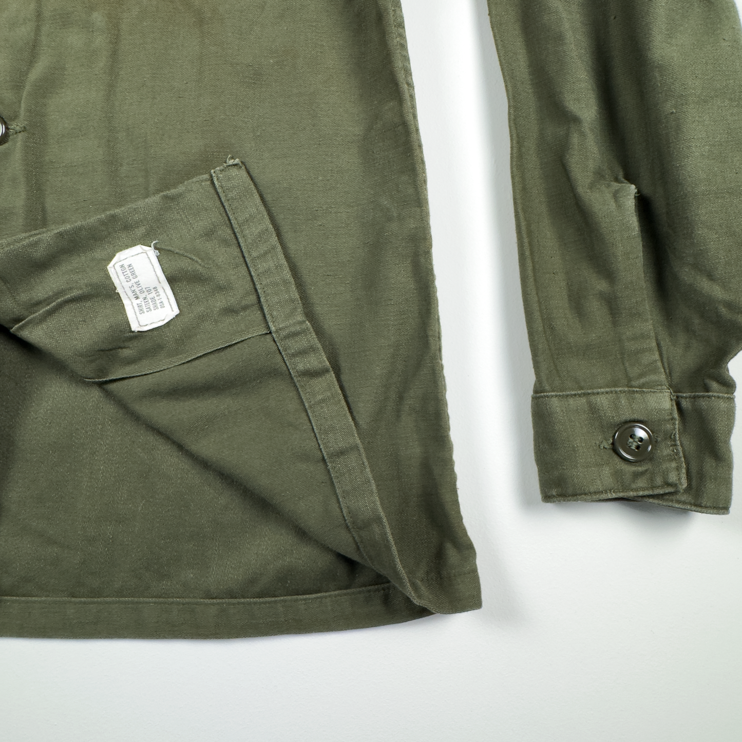 Vietnam-Era US Army OG-107 Utility Shirt — 3rd Infantry Division