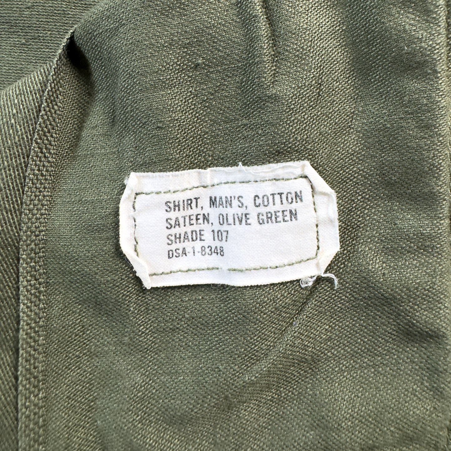 Vietnam-Era US Army OG-107 Utility Shirt — 3rd Infantry Division