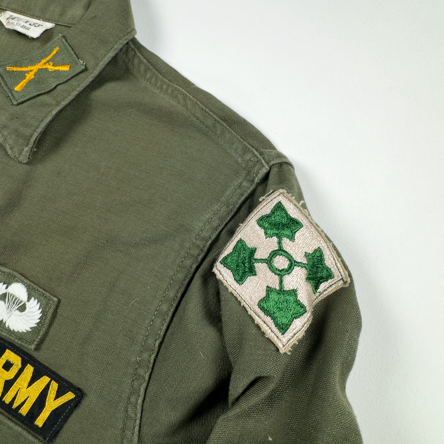 Vietnam-Era US Army OG-107 Utility Shirt — 3rd Infantry Division