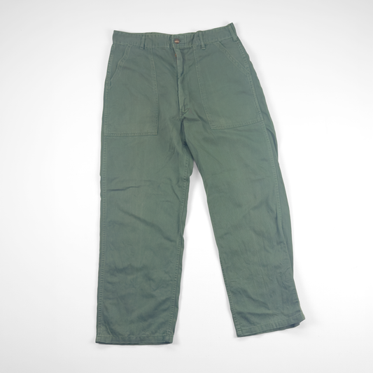 Vietnam-Era US Army OG-107 Utility Trousers — Snap Button