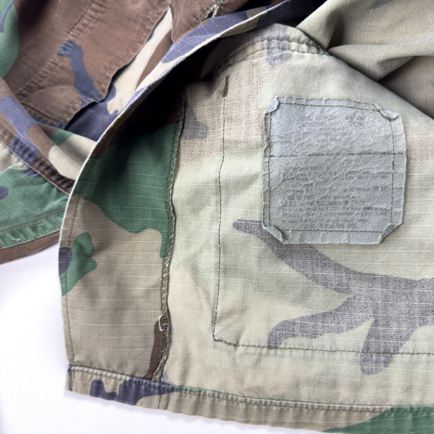 1980s US Military Woodland Camo BDU Shirt