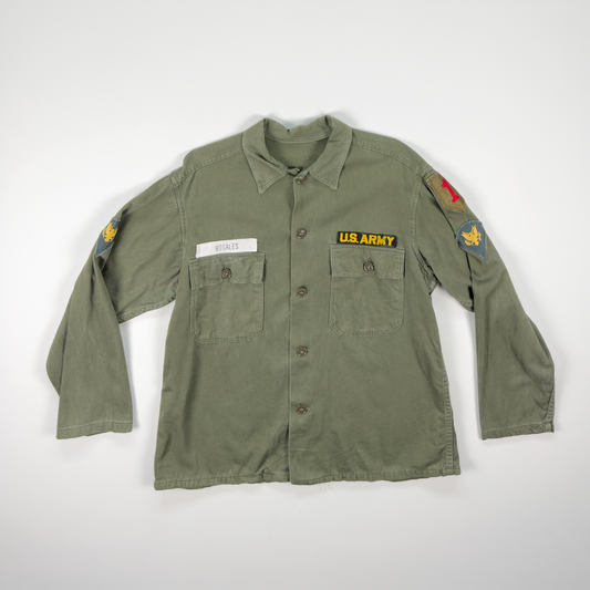 Vietnam-Era US Army OG-107 Utility Jacket — 1st Infantry Division