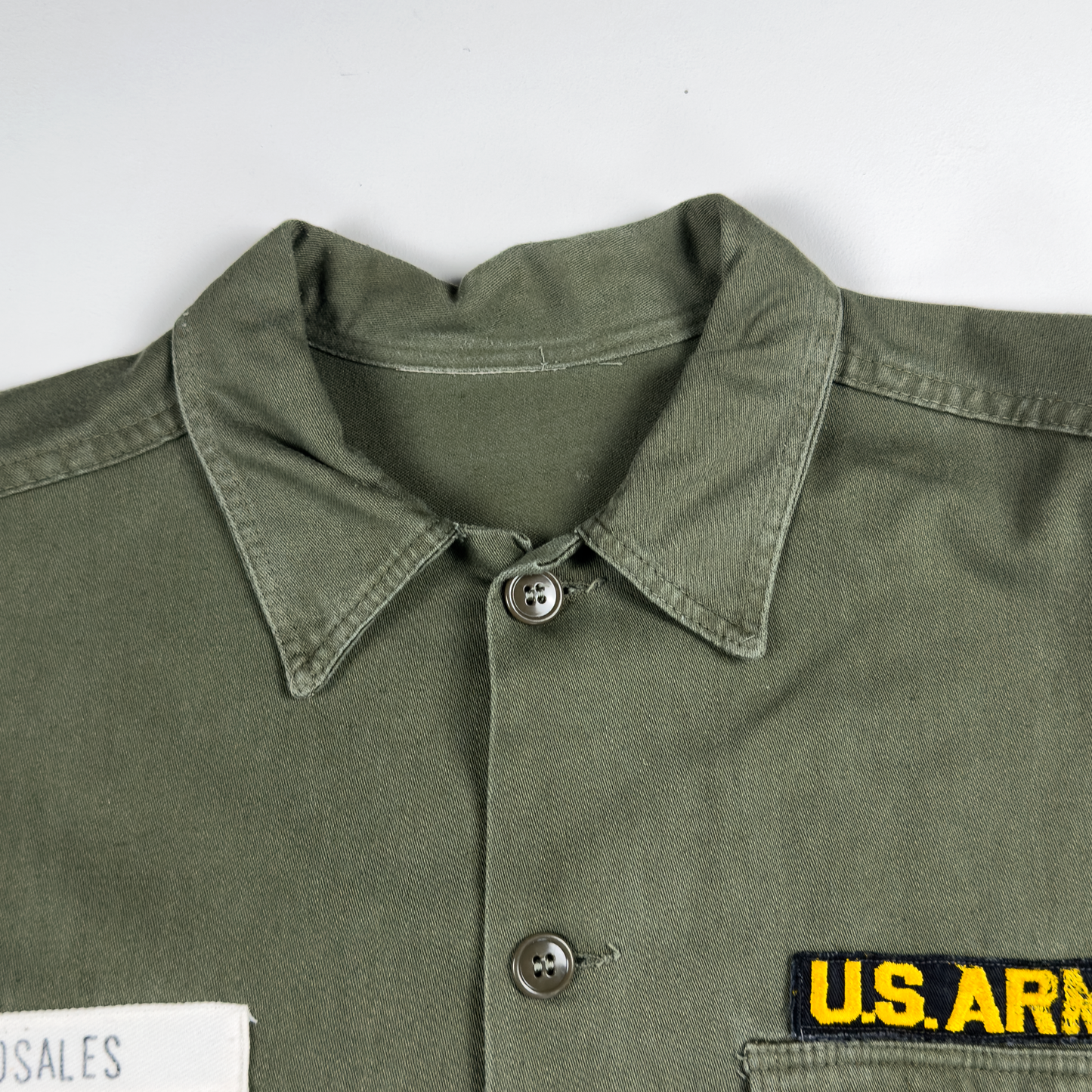 Vietnam-Era US Army OG-107 Utility Jacket — 1st Infantry Division