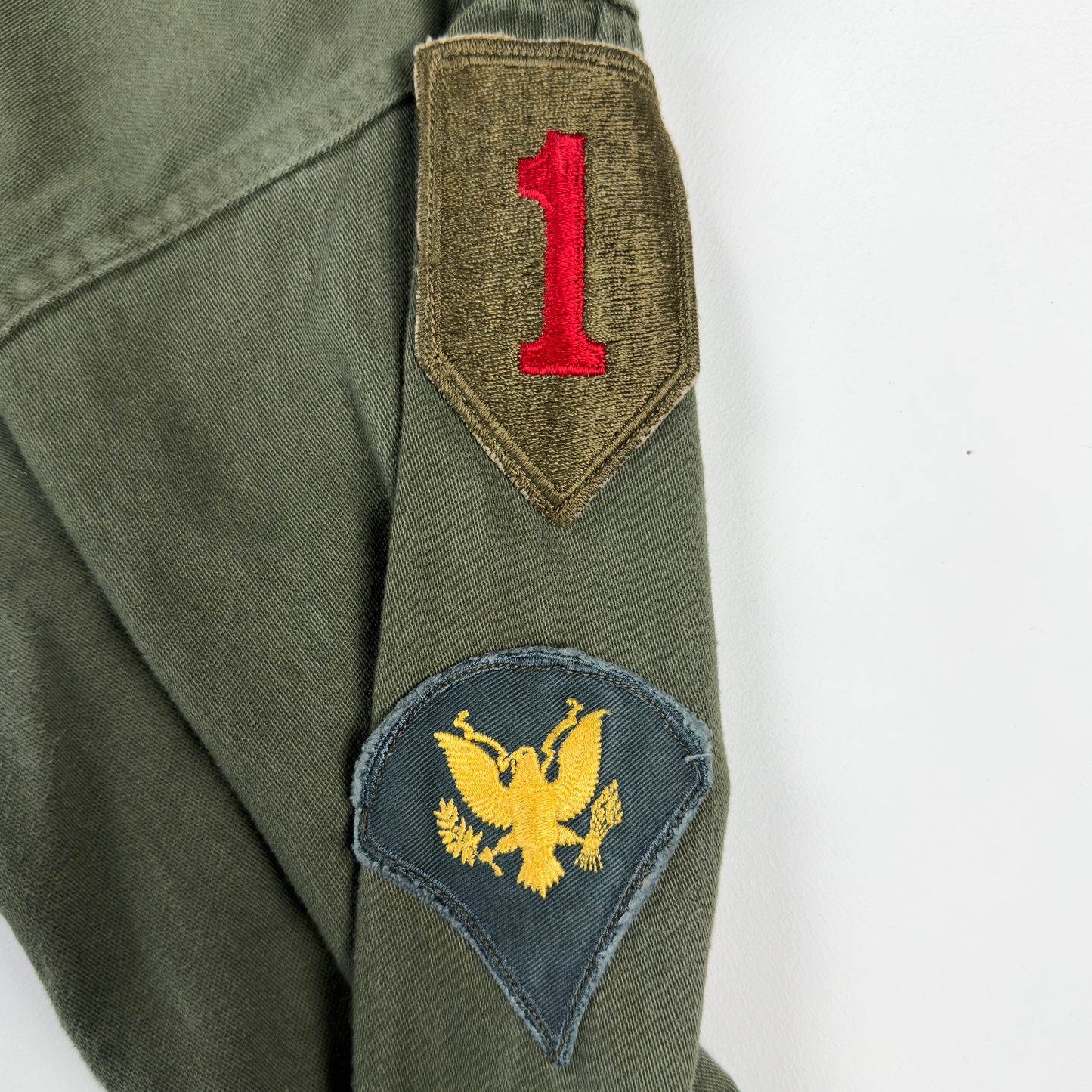 Vietnam-Era US Army OG-107 Utility Jacket — 1st Infantry Division