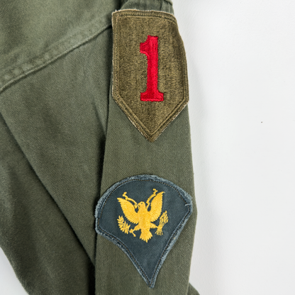 Vietnam-Era US Army OG-107 Utility Jacket — 1st Infantry Division