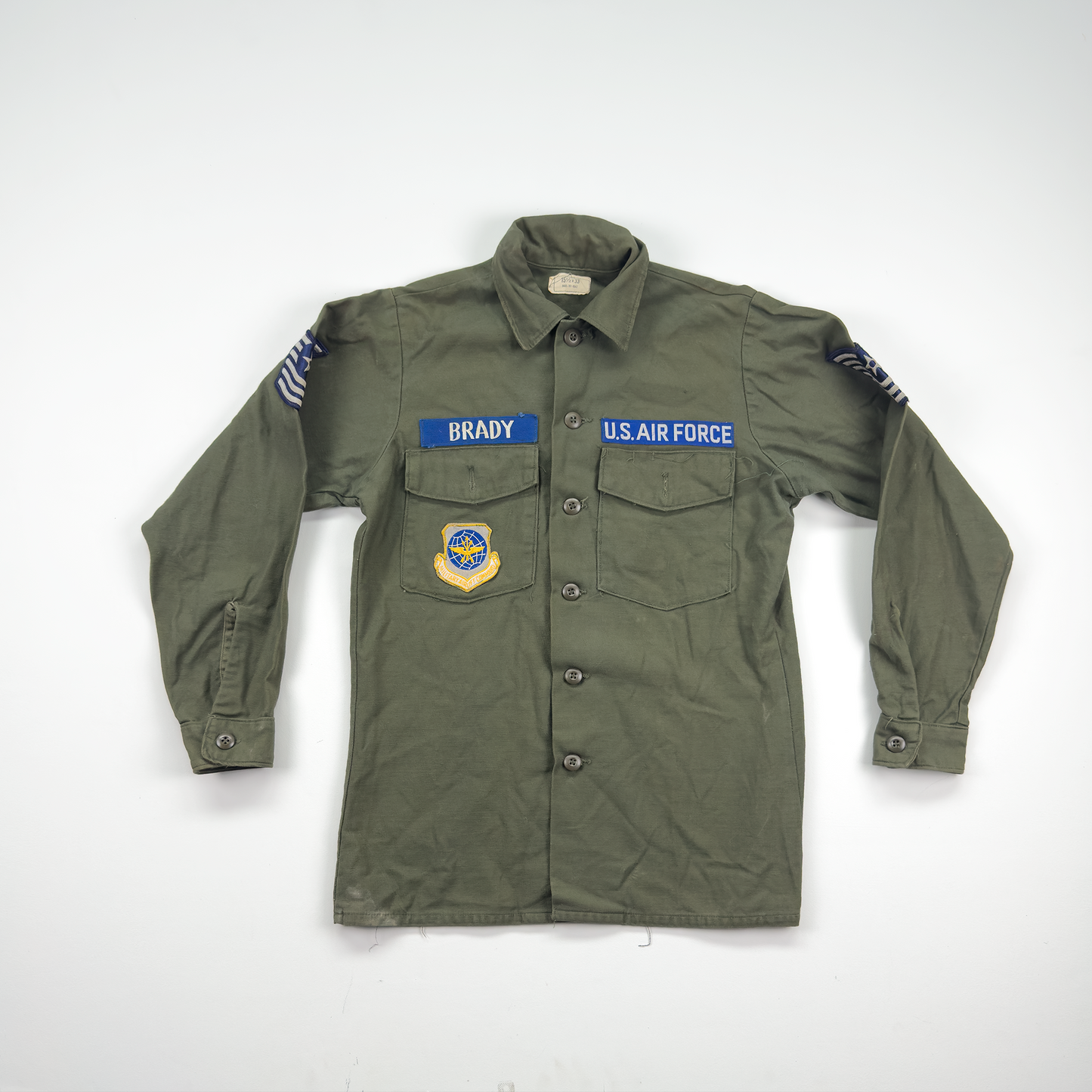 Vietnam-Era USAF OG-107 Utility Shirt — USAFE Staff Sergeant