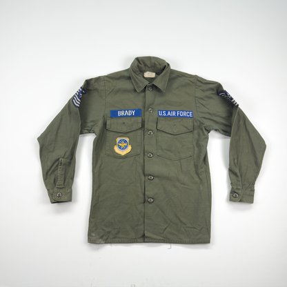 Vietnam-Era USAF OG-107 Utility Shirt — USAFE Staff Sergeant