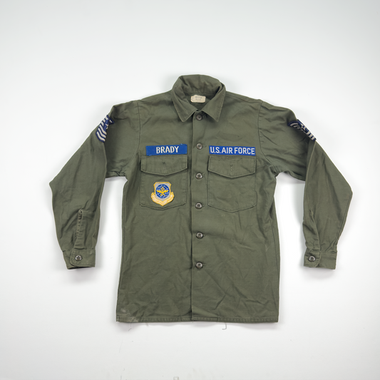 Vietnam-Era USAF OG-107 Utility Shirt — USAFE Staff Sergeant