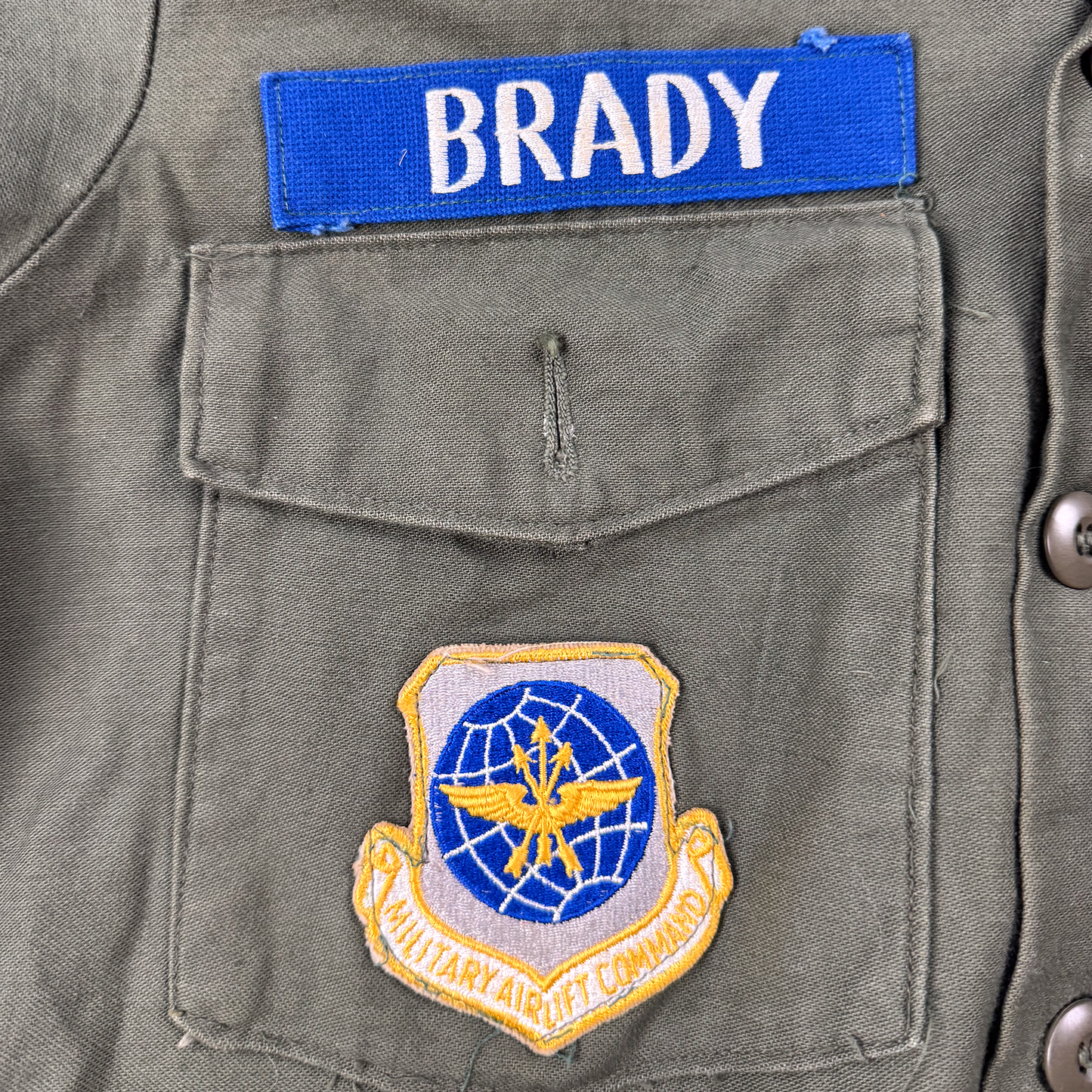 Vietnam-Era USAF OG-107 Utility Shirt — USAFE Staff Sergeant