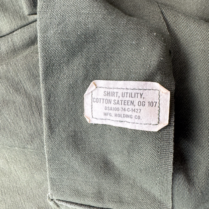 Vietnam-Era USAF OG-107 Utility Shirt — USAFE Staff Sergeant