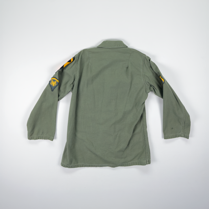Vietnam-Era US Army OG-107 Utility Shirt — 1st Cavalry Division