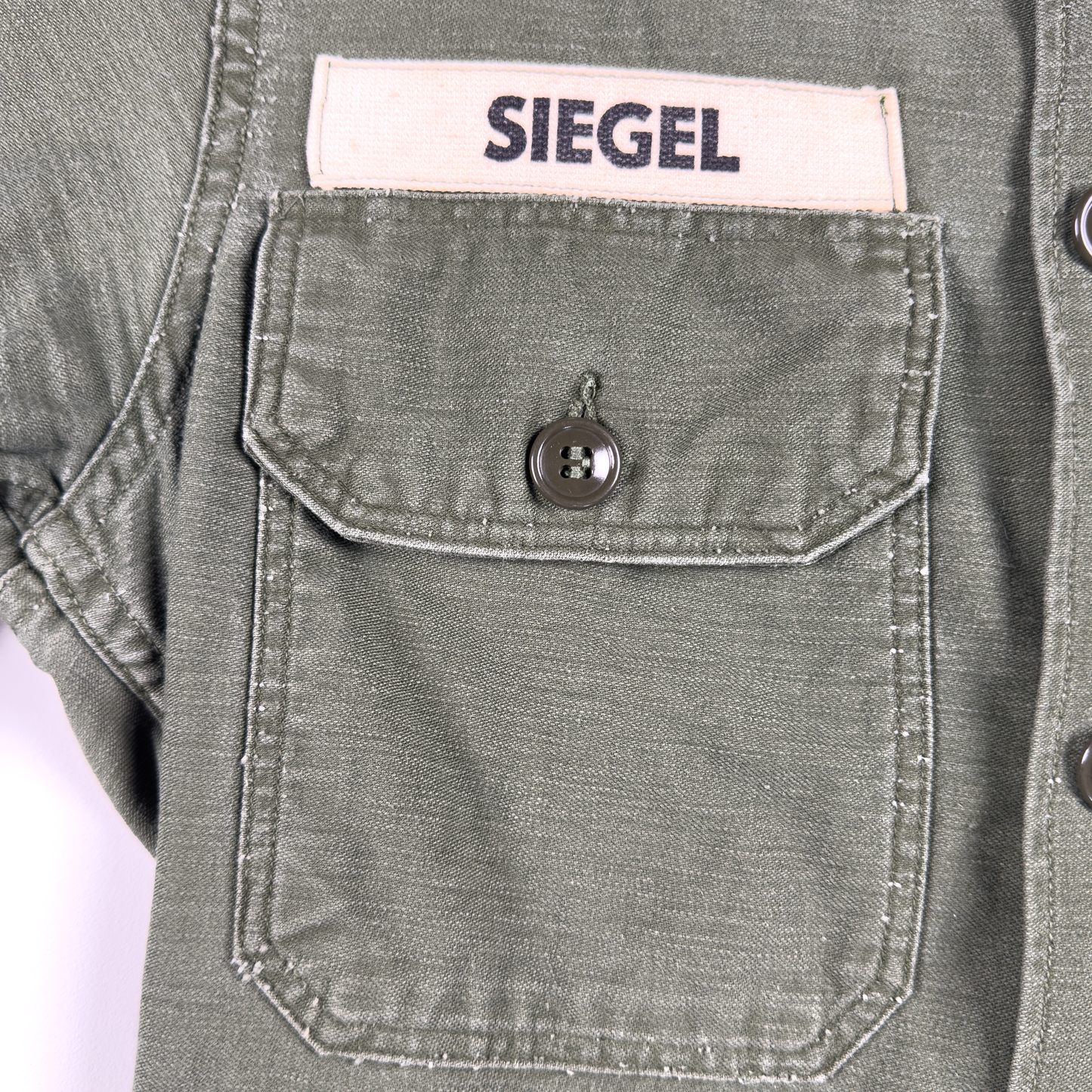 Vietnam-Era US Army OG-107 Utility Shirt — 1st Cavalry Division