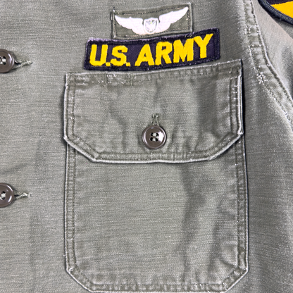 Vietnam-Era US Army OG-107 Utility Shirt — 1st Cavalry Division