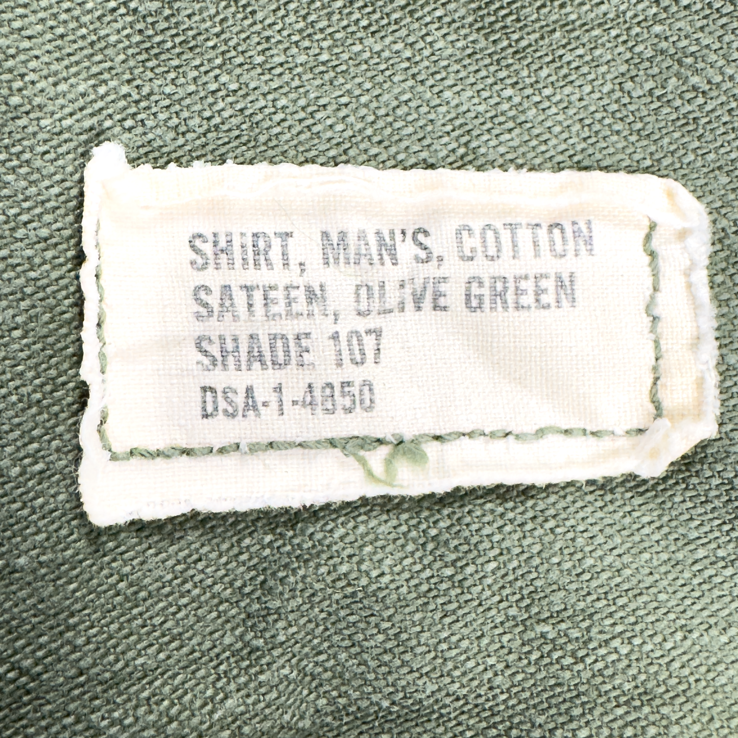 Vietnam-Era US Army OG-107 Utility Shirt — 1st Cavalry Division